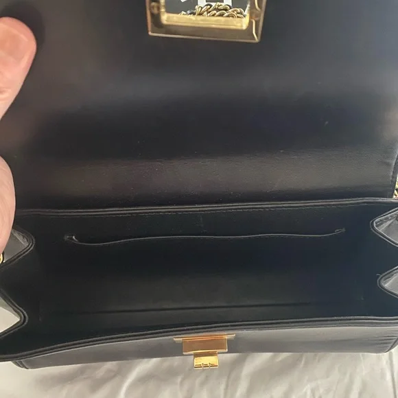 Authentic black leather quilted Chanel accordion quilted flap bag - Picture 5 of 16